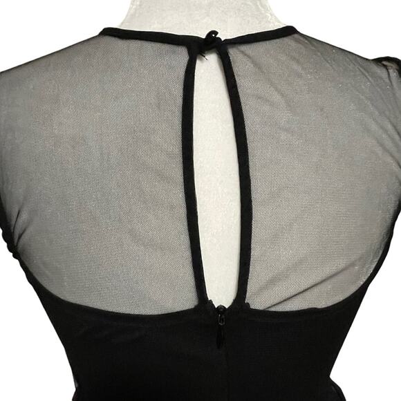 Sequin Mini Party Little Black Dress Chiffon Prom Dress Juniors Size 1 - Picture 8 of 16